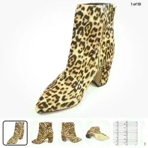 Sam Edelman Animal Print Ankle Boots Hilty Sand Leopard